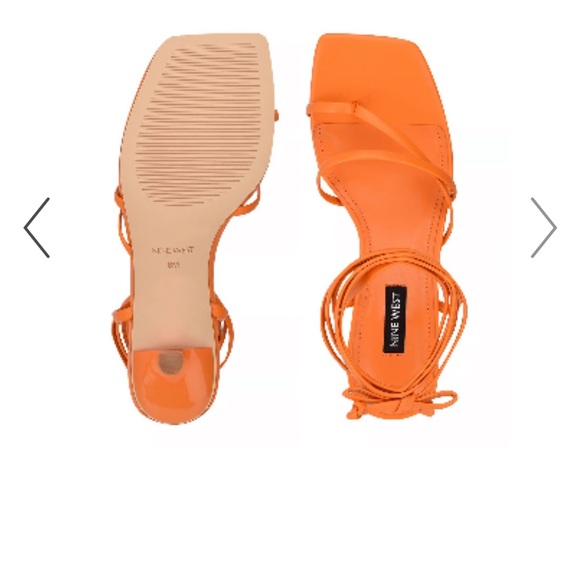 Nine West Orange Sandals Vibrant Strappy Design - Picture 14 of 14